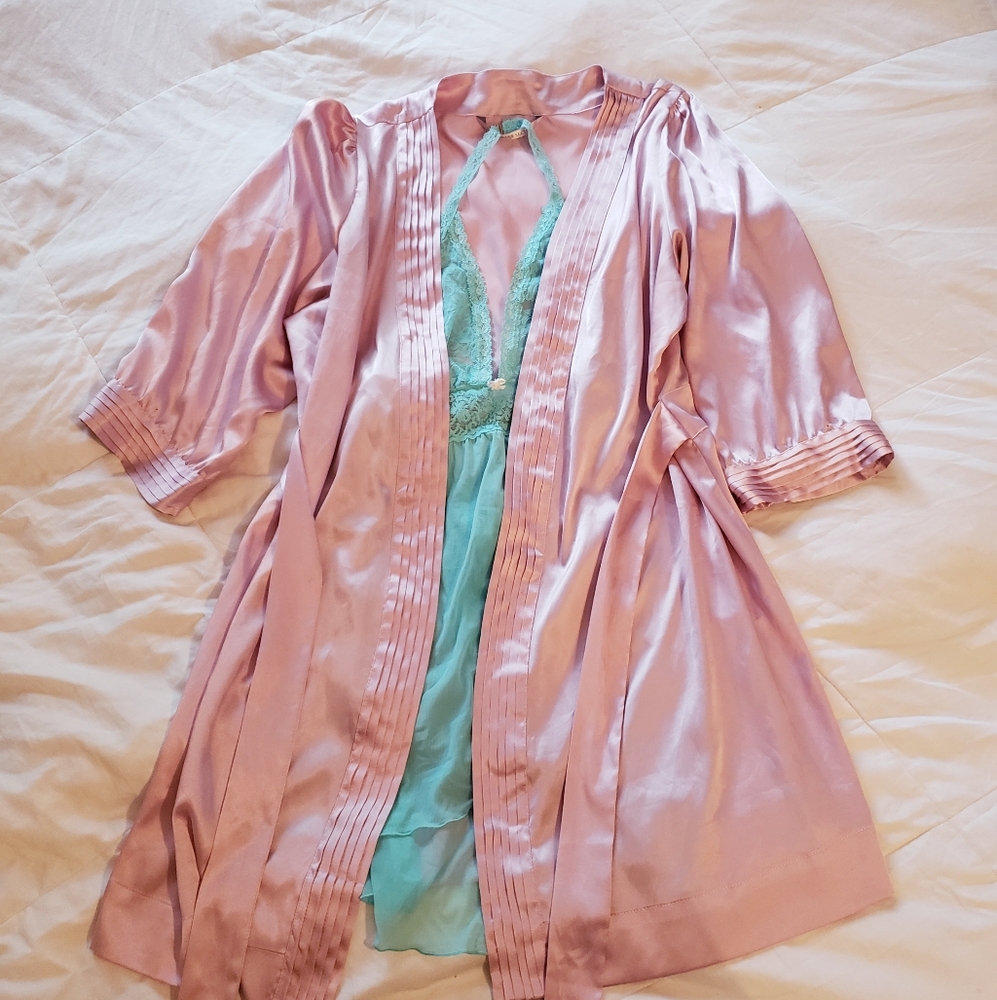 Victoria's Secret Satin Pink Robe